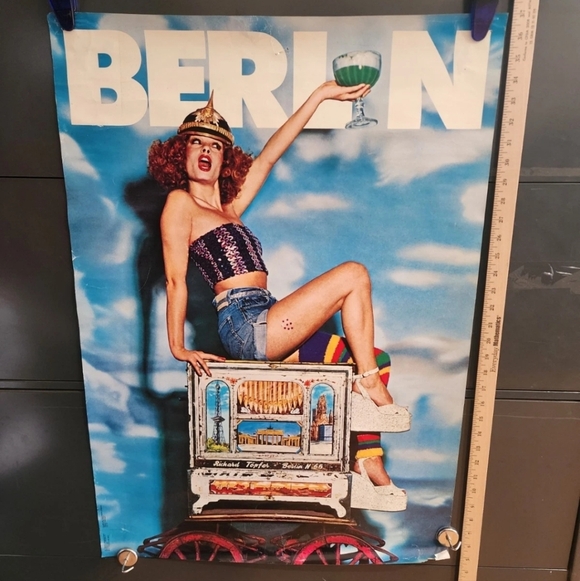 Vintage German Travel Poster Advertising Used Retro Decor